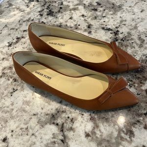 Sarah Flint Natalie “Meghan Markle” Flats in Saddle Vacchetta -